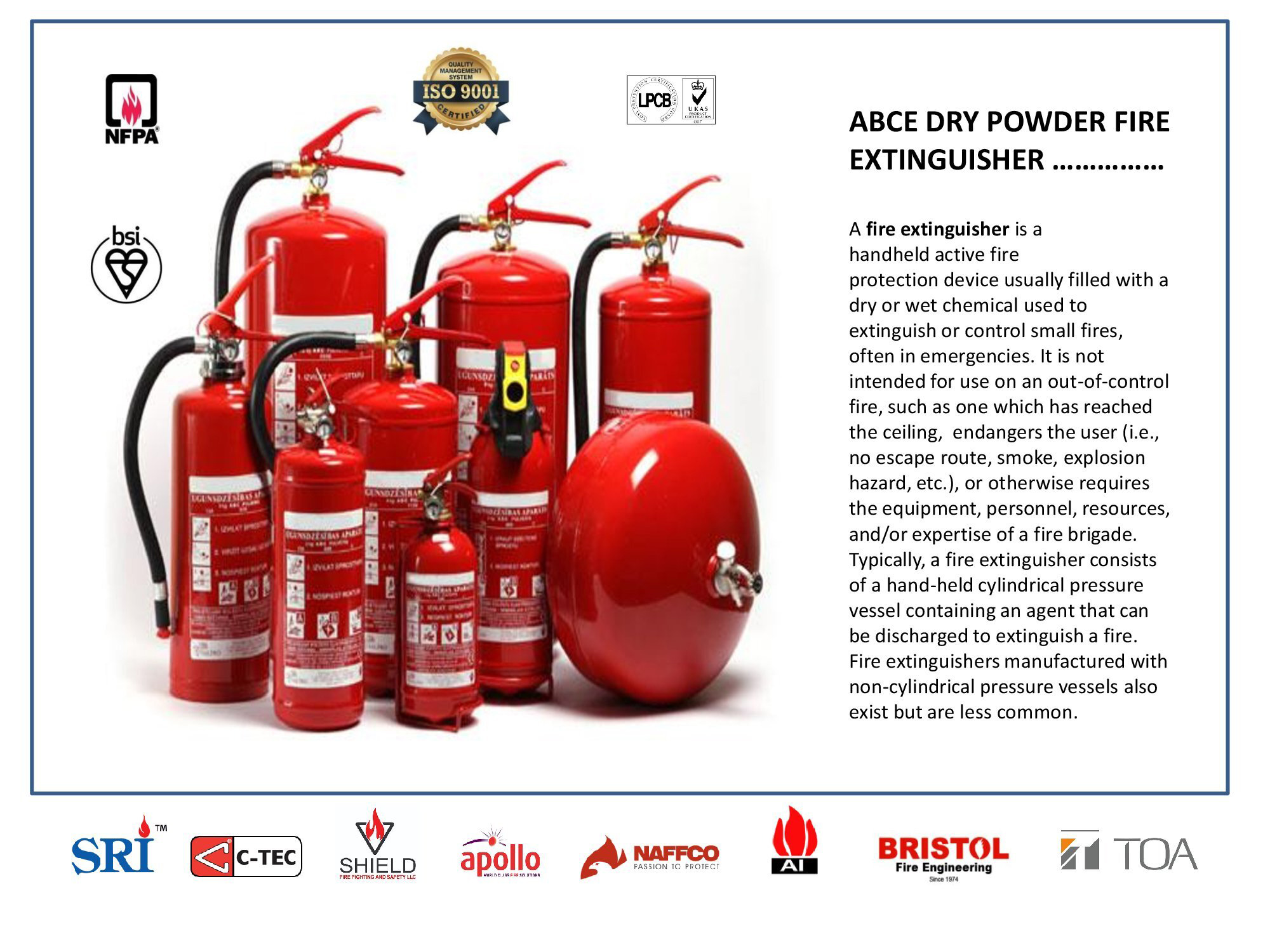 ABCE DRY POWDER FIRE EXTINGUISHER